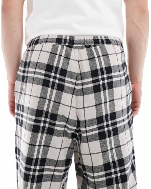 Jack & Jones Gray Checked Lounge Pants for men