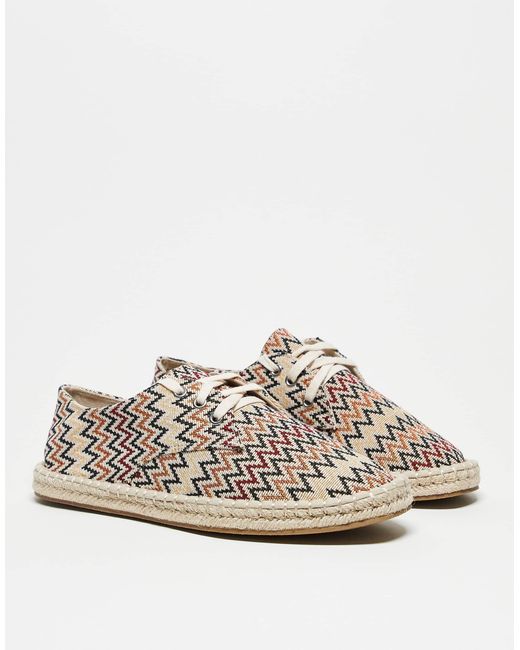 ASOS White Lace Up Espadrilles for men