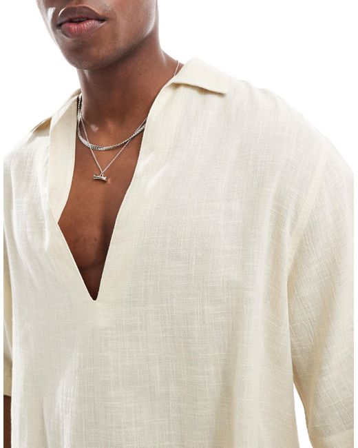 ASOS – kastiges oversize-hemd zum überziehen in White für Herren