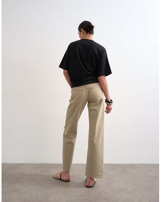 TOPSHOP Blue Ember Low Rise Straight Leg Jean