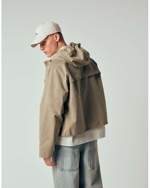 ASOS Natural Boxy Oversized Windbreaker for men