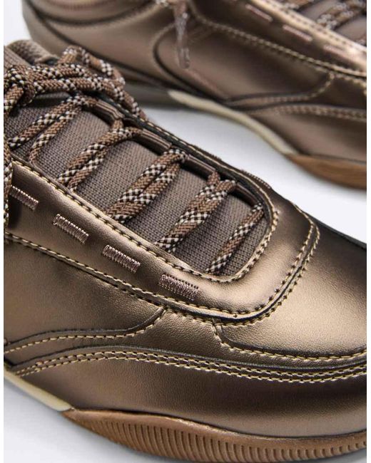 Oysho Brown Sock-Style Trainers
