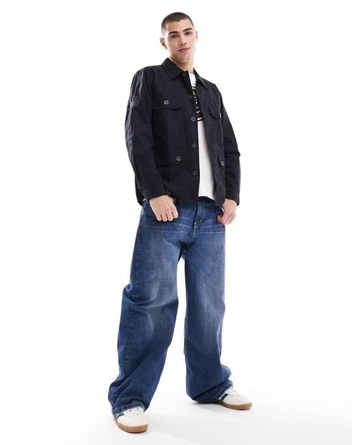 Pretty Green Blue Overshirt for men