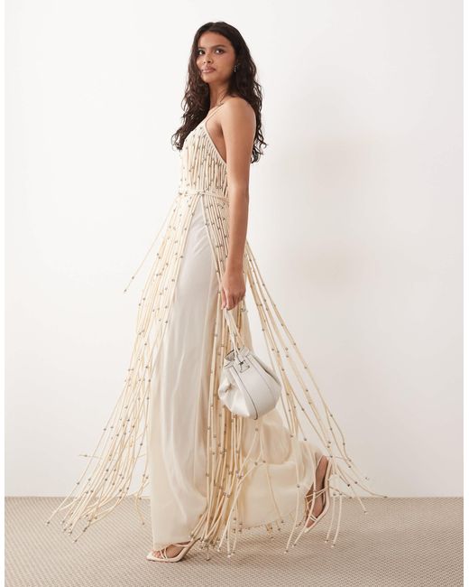 Robe longue Mango en coloris Natural