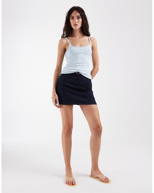 ASOS Blue Scoop Neck Cami With Elastic Straps