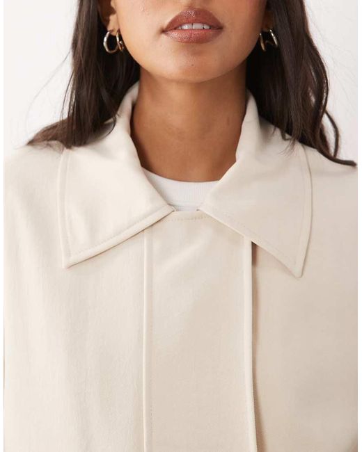 Mango Natural Tailored Harrington Jacket