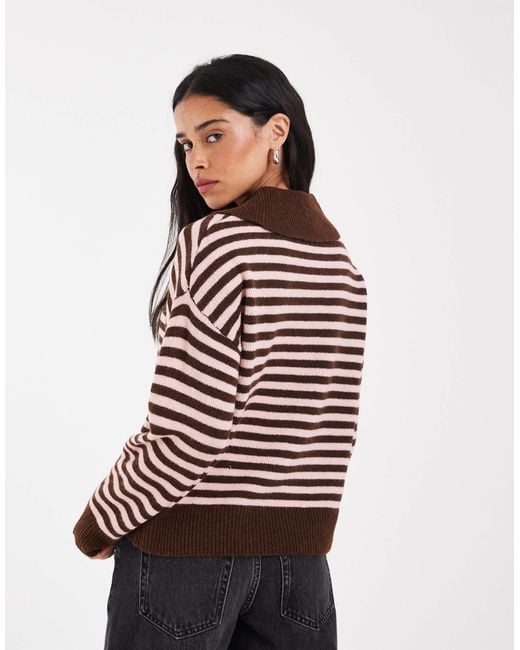 ONLY Brown Knitted Polo