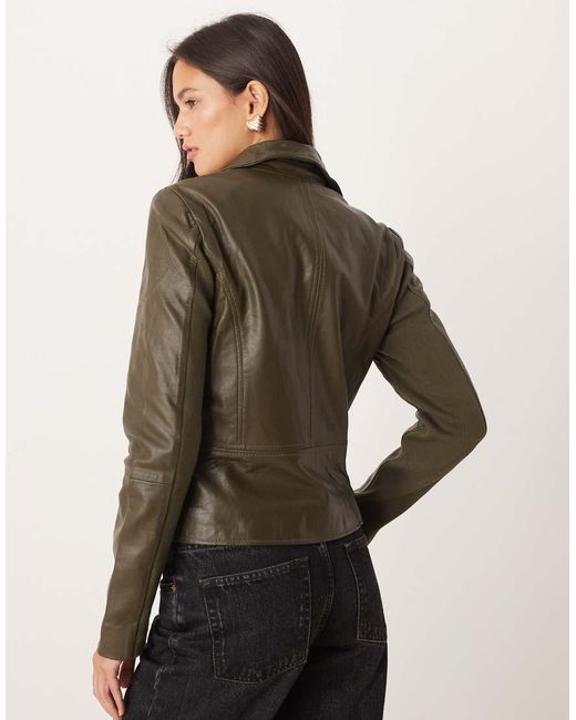 Giacca Biker Premium di Y.A.S in Brown