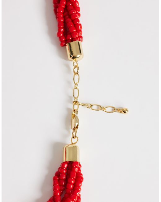 Ocean - collier TOPSHOP en coloris Red