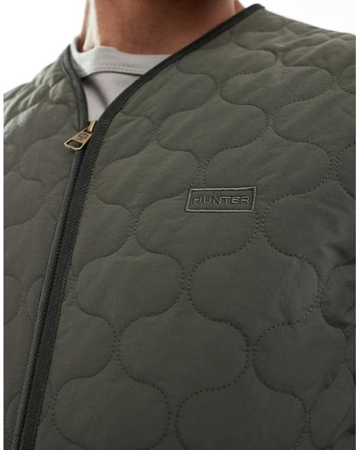 Hunter Green Quilted Jacket for men
