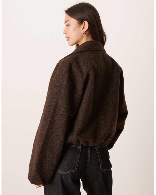Vila Brown Smart Brushed Bomber Jacket