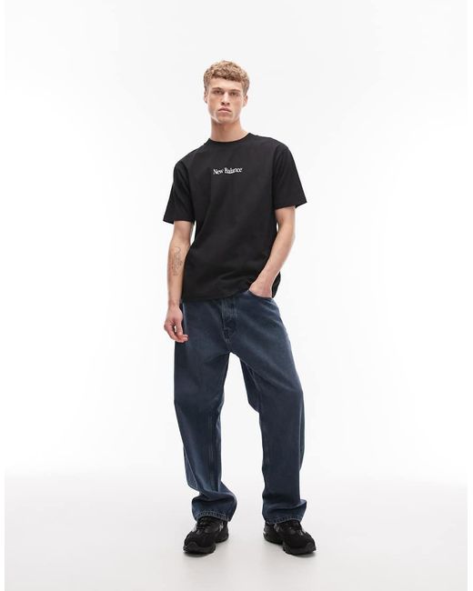 New Balance Blue N Collage T-shirt for men