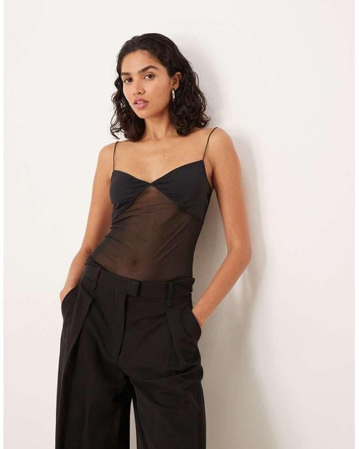 ASOS Black Ultimate Mesh Cami Top