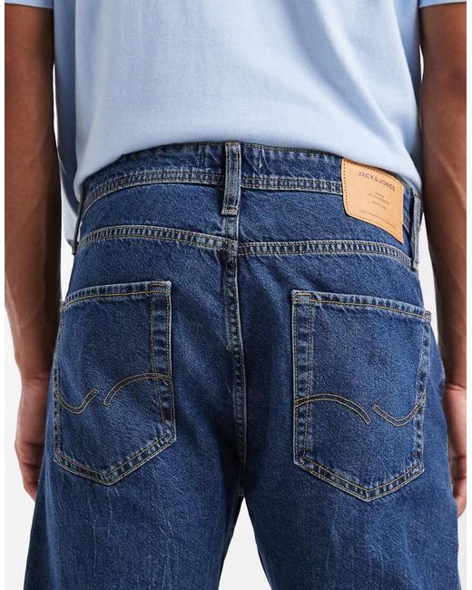 Jack & Jones Blue Chris Straight Jean for men