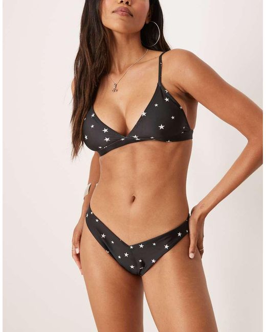 OOSC Black Shining Star Boost 'Em Up Bikini Top
