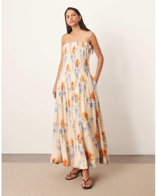 ARRANGE Natural – organdy – trägerloses midikleid