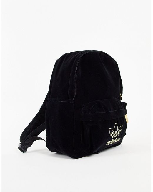 adidas Originals Adicolor Velvet Mini Backpack in Black | Lyst Australia