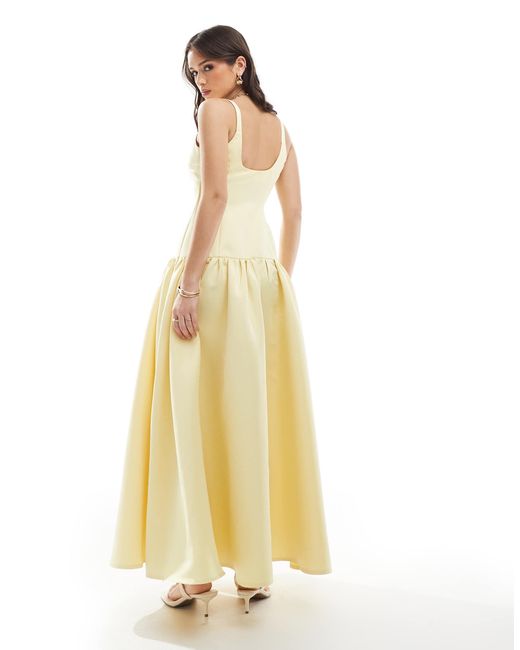 4th & Reckless Metallic – strukturiertes maxikleid aus satin