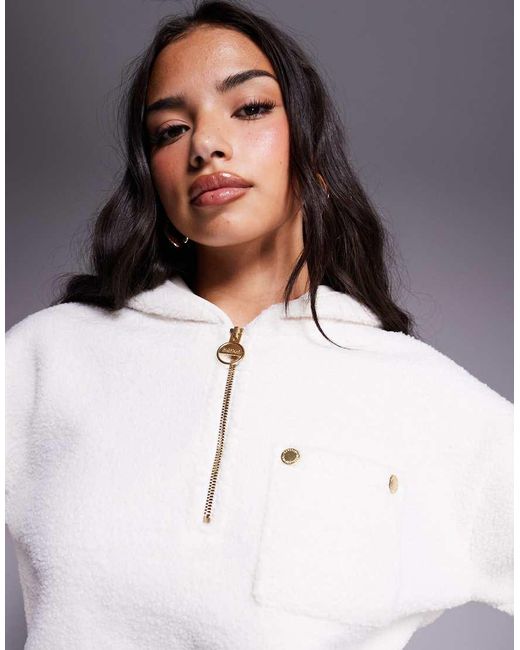Barbour Gray Lola Fleece Hoodie