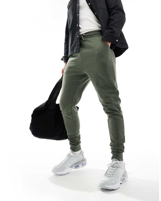 ASOS Black Essential Skinny Fit joggers for men