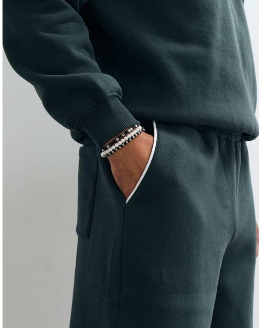 ASOS Green Wide Leg jogger With Piping for men