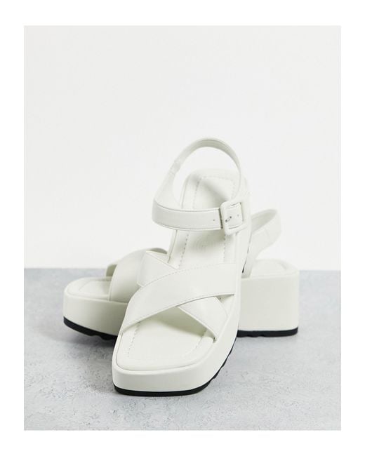 Sandalias blancas mango sales