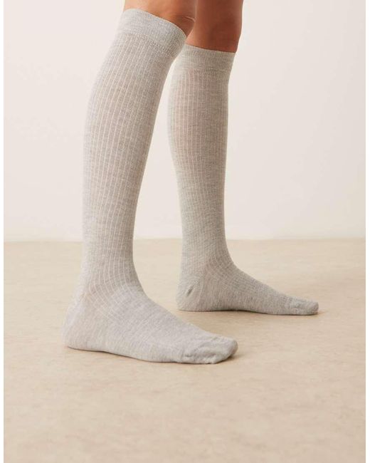 Calzini Al Ginocchio di ASOS in Natural