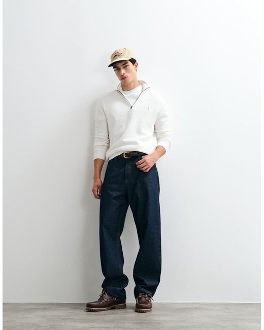 Polo Ralph Lauren White Standard Fit Half-zip Sweater for men