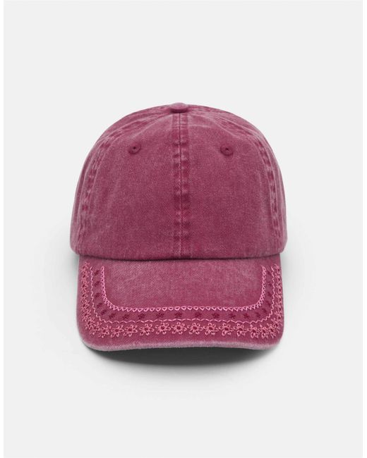 Pull&Bear Pink – bestickte kappe