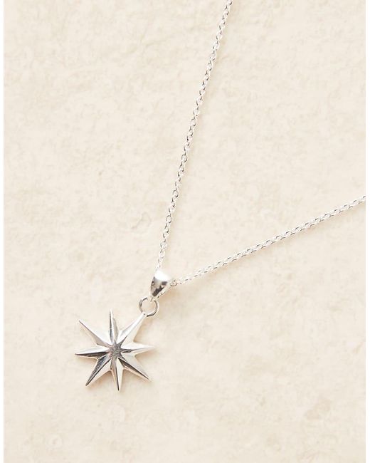 ASOS Zilveren Ketting Met Sterhanger in het Natural voor heren