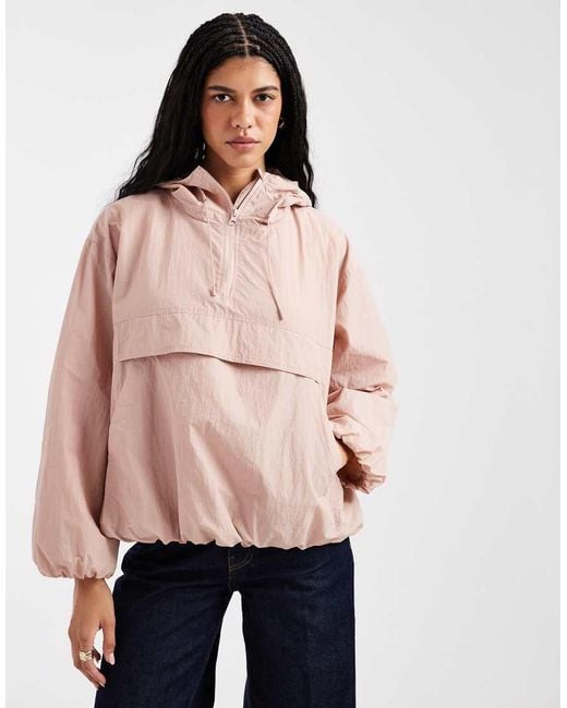ASOS Orange Shower Resistant Overhead Track Jacket