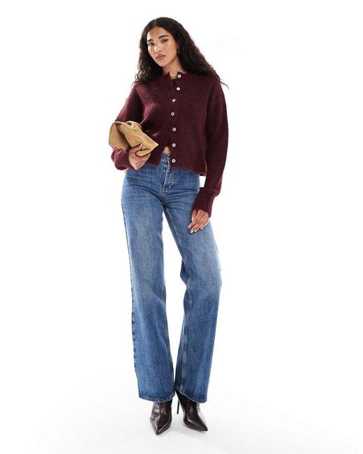 Cotton On Purple Lofty Luxe Crew Neck Cardigan