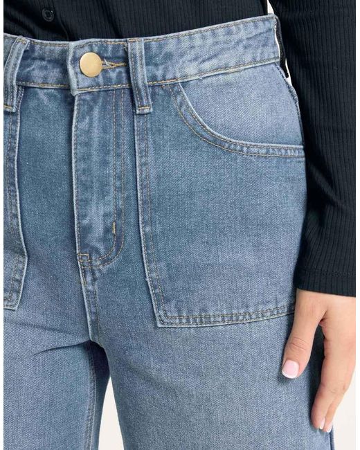 Long Tall Sally Blue High Waisted Wide Leg Jeans
