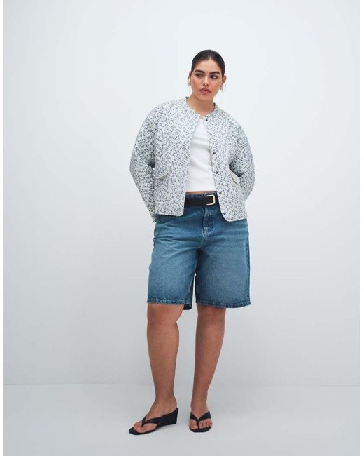 ASOS Blue Asos Design Curve Denim Bermuda Short
