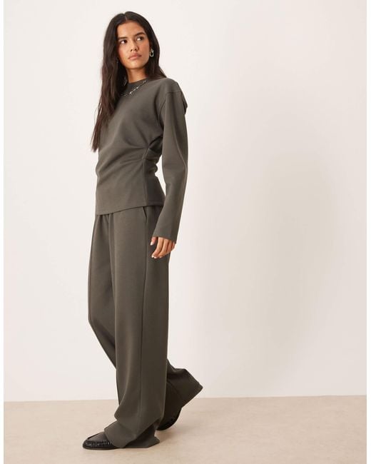 ASOS Multicolor Co-ord Interlock Wide Leg Trouser