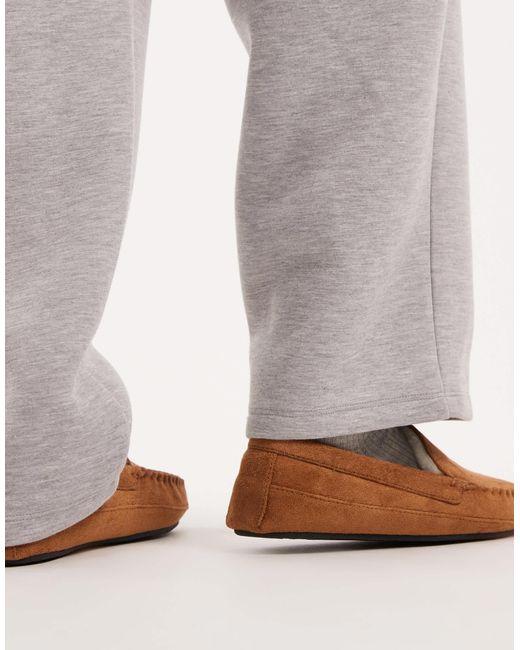 ASOS Gray Moccasin Slippers for men