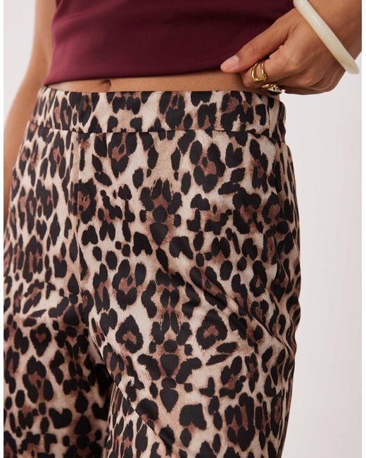 Only Petite White Ribbed Flare Trousers