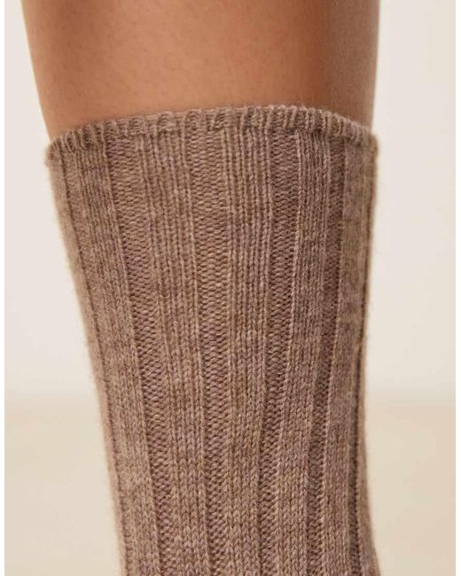 ASOS Natural Wool Lounge Socks