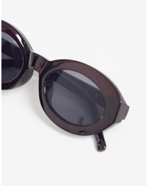 ONLY Red Oval Sunglasses