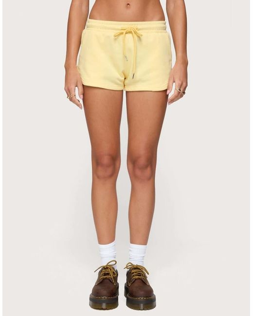 Edikted Yellow Kordelia Shorts