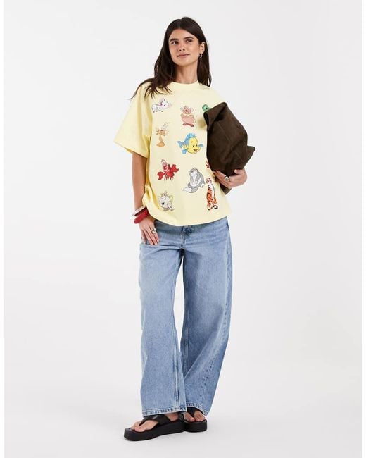 ASOS White Disney Oversized T-Shirt With Print