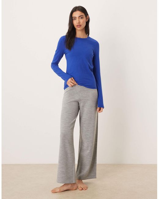 Abercrombie & Fitch Blue – langärmliges, weiches oberteil