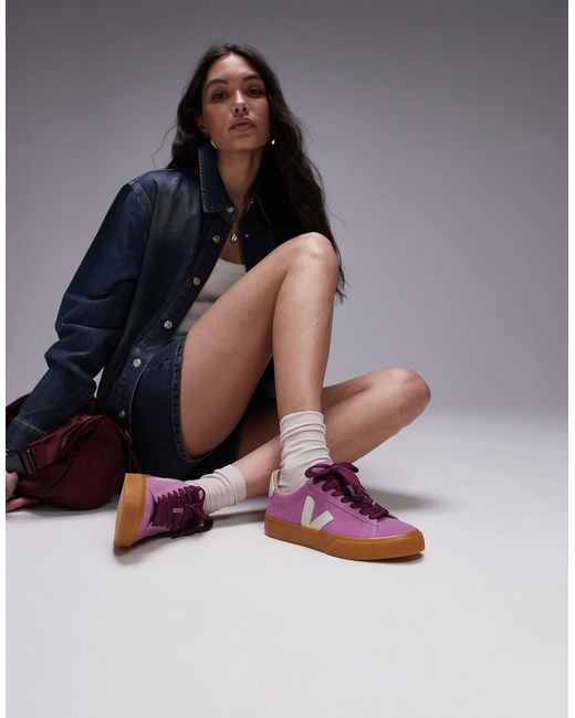 Veja Pink – campo – auffällige sneaker aus wildleder