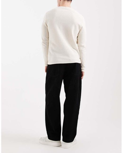 ASOS White Relaxed Tapered Jeans for men