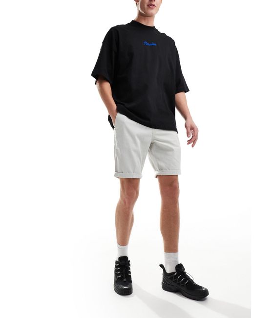 Threadbare Black Chino Shorts for men
