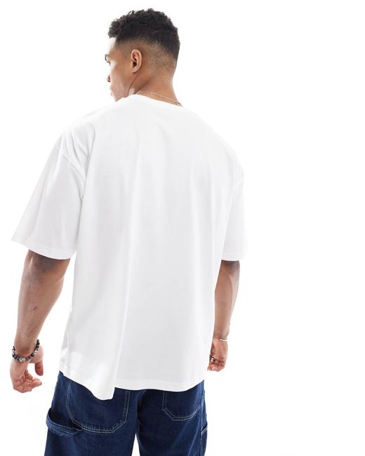 ASOS White Oversized T-shirt With Palm Tree Graphic for men