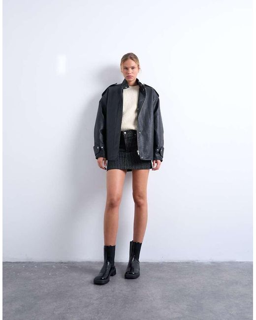 TOPSHOP Gebreide Trui Met Ronde Mouwen in het White