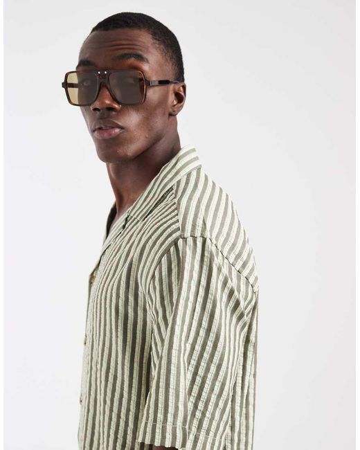 ASOS Green Short Sleeve Shirt for men