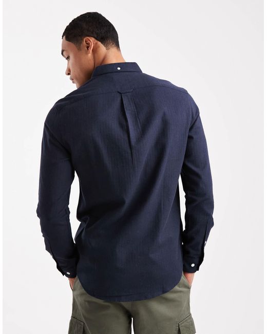 Farah – milners – langärmliges hemd in Blue für Herren