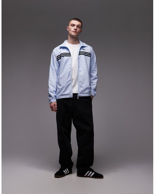 Adidas Originals Gray Chest Stripe Track Top